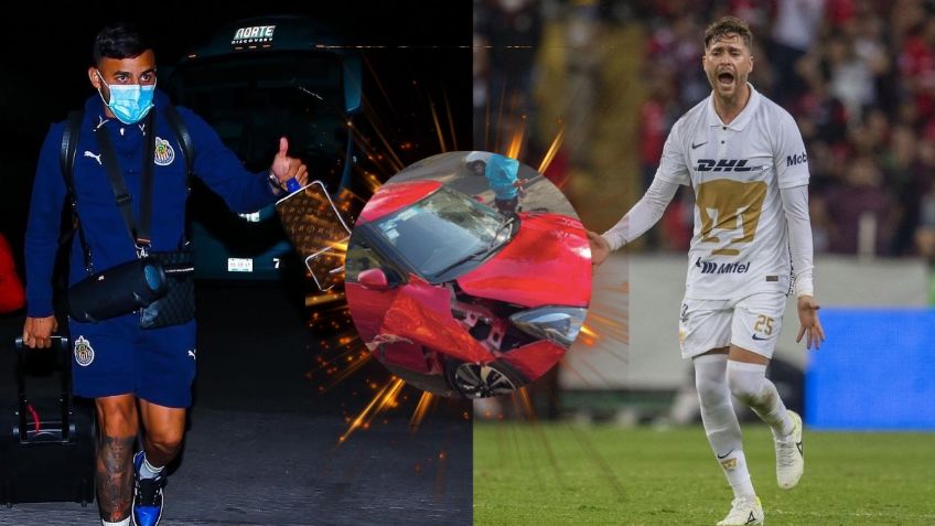 Accidentes de auto de Alexis Vega y jugadores de Pumas, expuestos en redes sociales