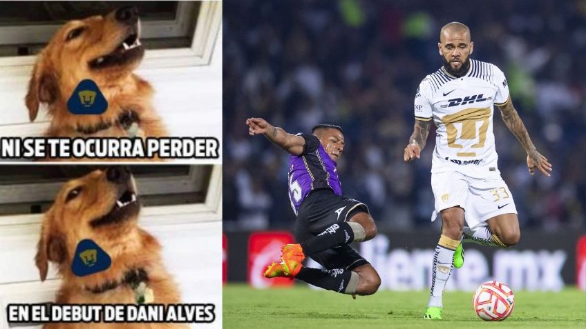 Los mejores MEMES del debut y asistencia de Dani Alves en el empate de Pumas vs Mazatlán
