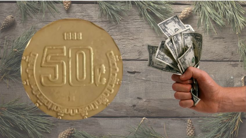 Exigen 65 mil pesos por esta moneda de 50 centavos; ¿cuál es su ERROR de IMPRESIÓN?