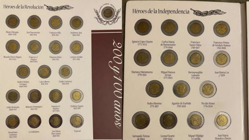 Álbum de monedas mexicanas se vende en 150 mil pesos en internet | Características