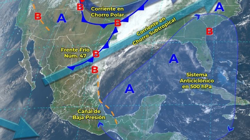 ¿Qué estados tendrán lluvias por el Frente Frío 47 del 6 al 9 de abril? | Clima México