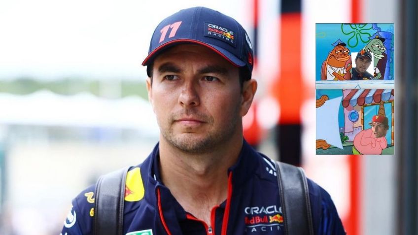 Checo Pérez rebasó a Sainz y Alonso en el GP de Gran Bretaña y los MEMES lo celebraron