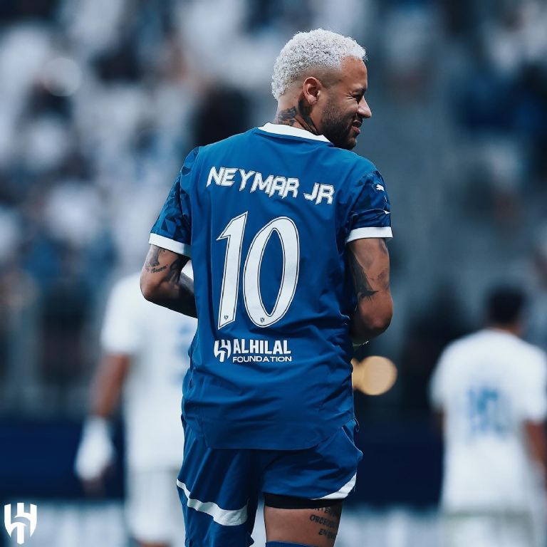 Neymar, jugador de Al Hilal de Arabia Saudita