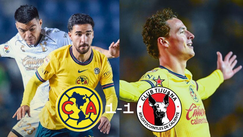 Con sus juveniles al mando; América rescata el empate ante Tijuana en la Jornada 2