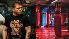 Foto que representa a Canelo Álvarez apoya al deporte mexicano: donó guantes y sacos de boxeo a 50 gimnasios
