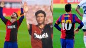 Foto ilustrativa de la nota titulada: La vez que Messi homenajeó a Maradona con una camiseta de Newell’s y ocultó una historia increíble