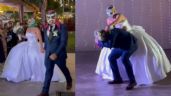 Foto ilustrativa de la nota titulada: ¡Amor y rudeza! Pareja celebra su boda con máscaras y presentación de lucha libre | VIDEO