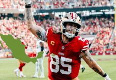 Foto ilustrativa de nota NFL: George Kittle "filtra" que San Francisco 49ers podría jugar en México en 2026