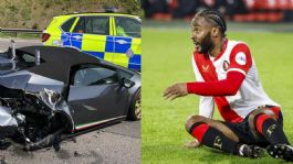 Foto que representa a Raheem Sterling es detenido tras estrellar su Lamborghini; ¿cuál es su estado?