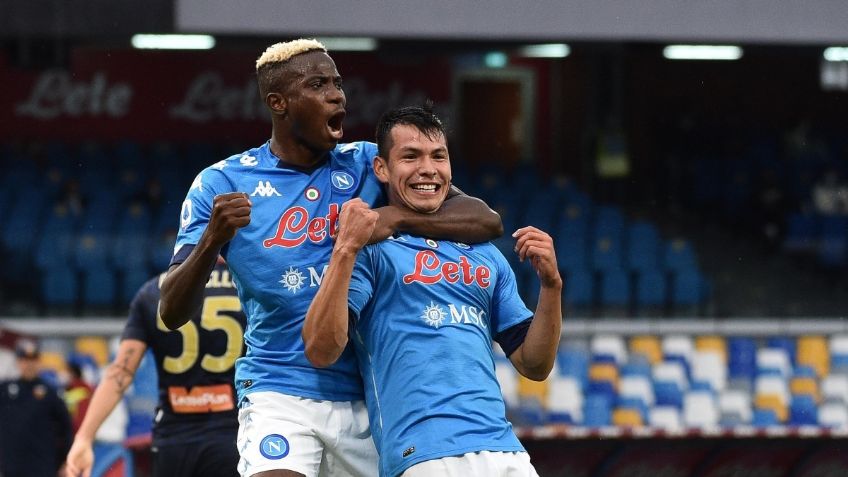 Chucky Lozano mete doblete para goleada de Napoli sobre Atalanta (VIDEO)