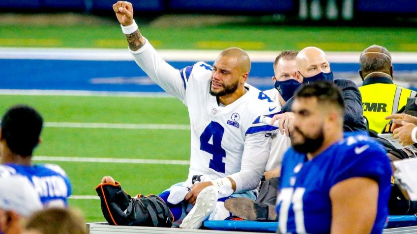 ¡Conmovedor! Dak Prescott se marcha entre lágrimas, tras aparatosa lesión (VIDEO)