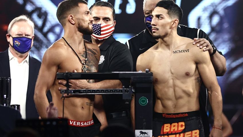 Lomachenko y López dan probadita de su pelea, sin sana distancia, en el pesaje (VIDEO)