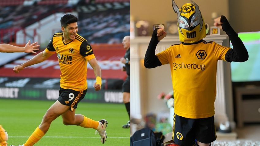 Raúl Jiménez: niño aficionado a los Wolves, se disfraza del 'lobo mexicano' (FOTO)