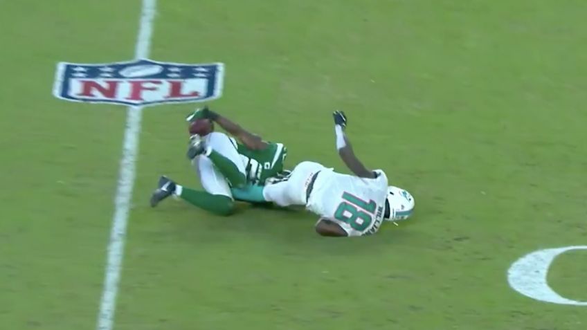 NFL: ¡Intercepción de espaldas! La increíble atrapada en el Jets vs Dolphins (VIDEO)