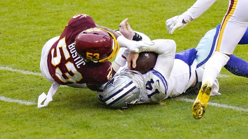 Andy Dalton sufre brutal golpe y queda fuera del Dallas Cowboys vs Washington (VIDEO)