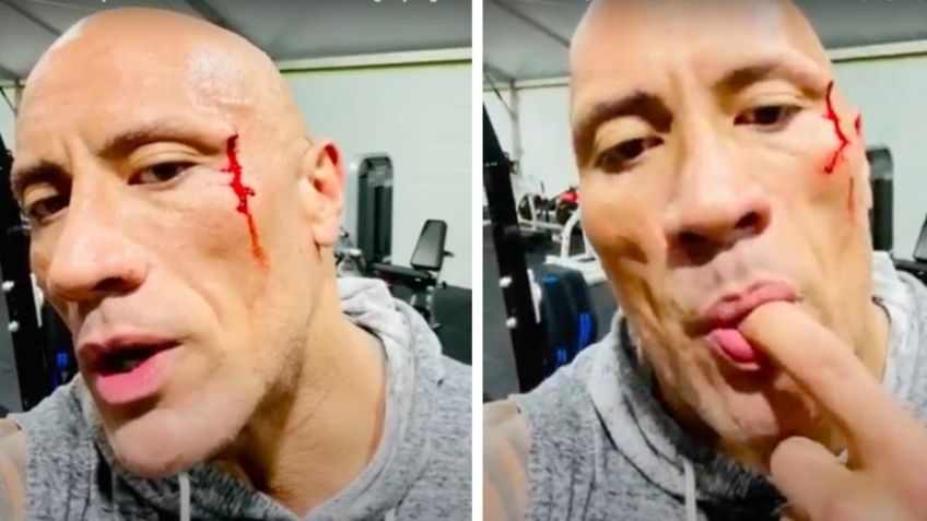 Dwayne Johnson 'La Roca' se chupa la sangre al lesionarse entrenando (VIDEO)