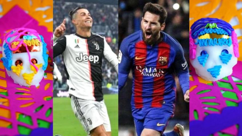 Messi y Cristiano compiten por ser el mejor, ahora en su calaverita de Día de Muertos
