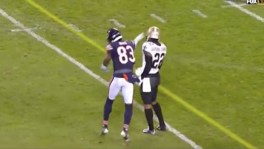 Javon Wims pierde la cabeza y suelta puñetazos en el Bears vs Saints (VIDEO)
