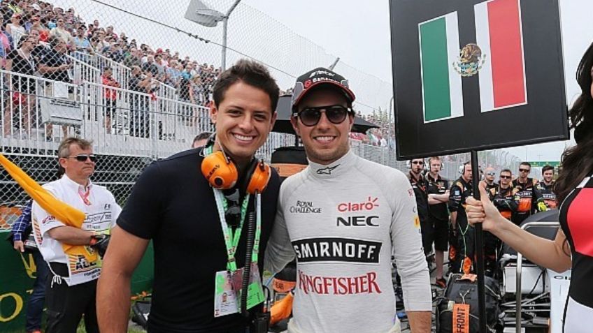 Chicharito Hernández felicita a Checo Pérez por su podio con mensaje en redes
