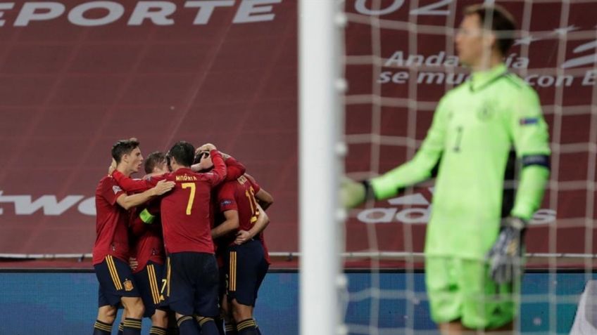 España aplasta 6-0 a Alemania y avanza como líder en la Nations League