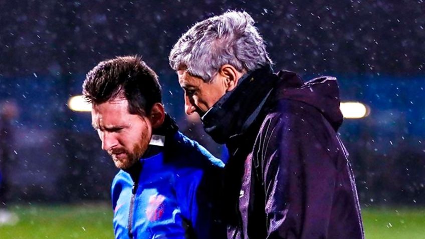Revelan fuerte pelea de Messi con Quique Setién en vestuario del Barcelona
