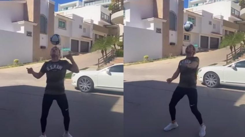 Julio César Chávez Jr. hace dominadas al estilo de Diego Maradona (VIDEO)