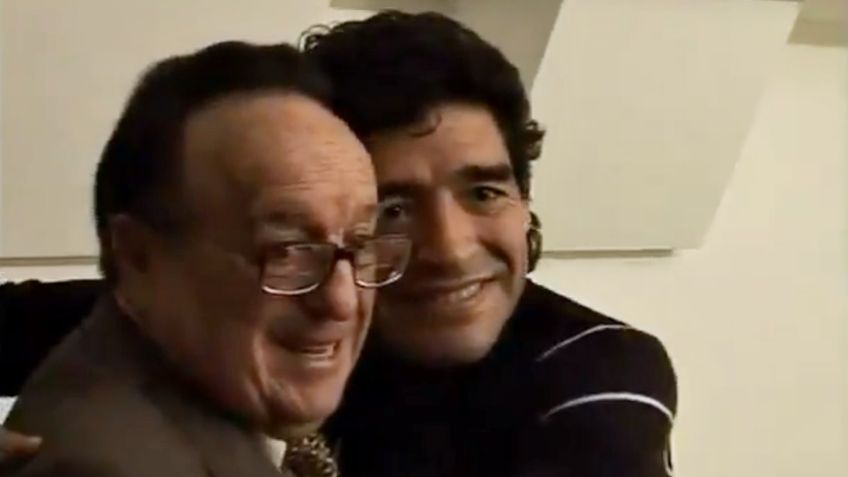 Chespirito y Maradona: La emoción del '10' al conocer a su ídolo mexicano (VIDEO)