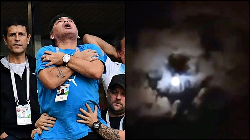 Figura de Maradona aparece en el cielo con la camiseta 10 (VIDEO VIRAL)