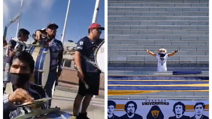 Aficionados de Pumas olvidan medidas de prevención y acuden a estadio