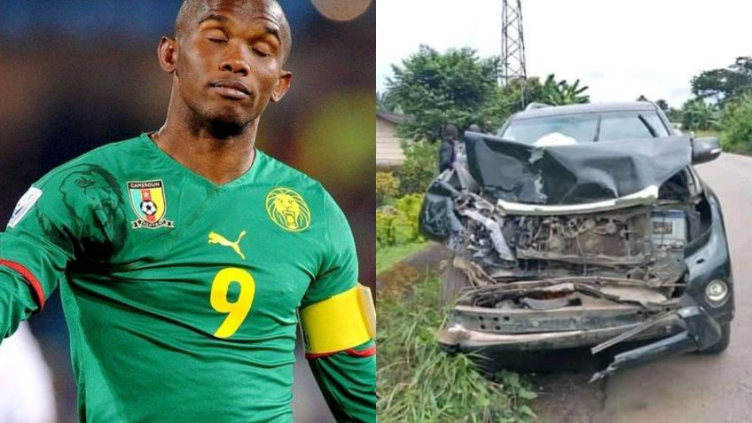 Samuel Eto'o sufre violento accidente: Así quedó su coche destrozado (FOTO)