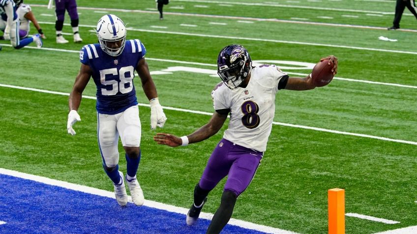 NFL: Lamar Jackson iguala marca histórica de Dan Marino en el Ravens vs Colts