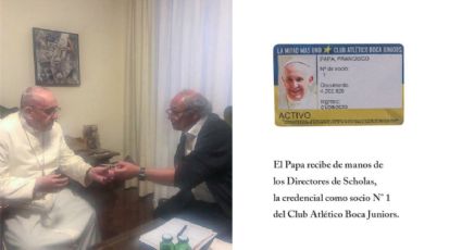 La credencial del Papa Francisco como nuevo socio de Boca Juniors