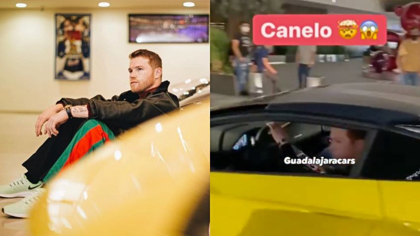 Canelo Álvarez 'presume' su lujoso Lamborghini en paseo por Guadalajara (VIDEO)
