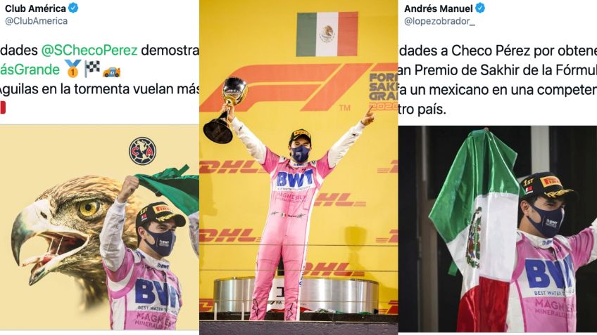 Carlos Slim, América y Chivas entre los saludos a Checo Pérez por victoria en F1