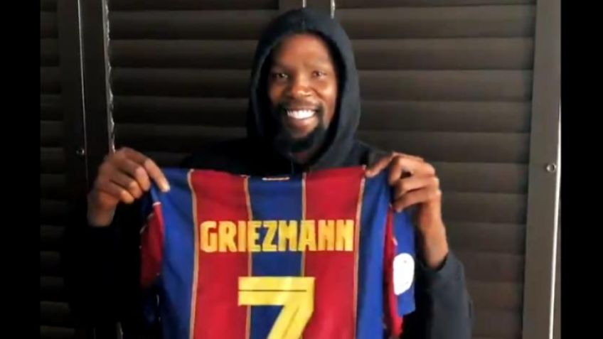La burla involuntaria de Kevin Durant al Barcelona con el dorsal de Griezmann