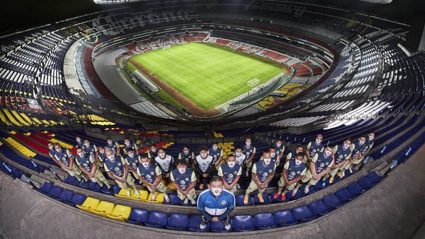 América presenta foto oficial, con cubrebocas y sana distancia