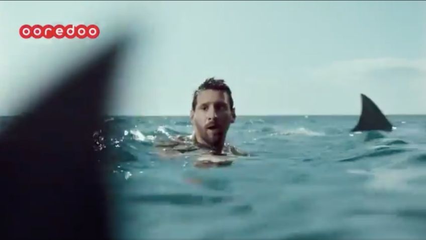 ¡Messi nada entre tiburones!: así la nueva publicidad en Qatar (VIDEO)