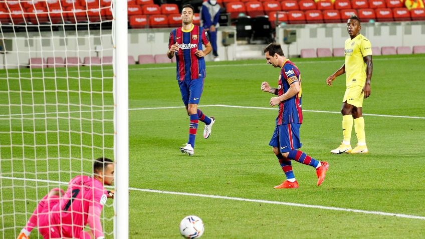 Messi marca primer gol de la temporada de penal en Barcelona vs Villarreal (VIDEO)