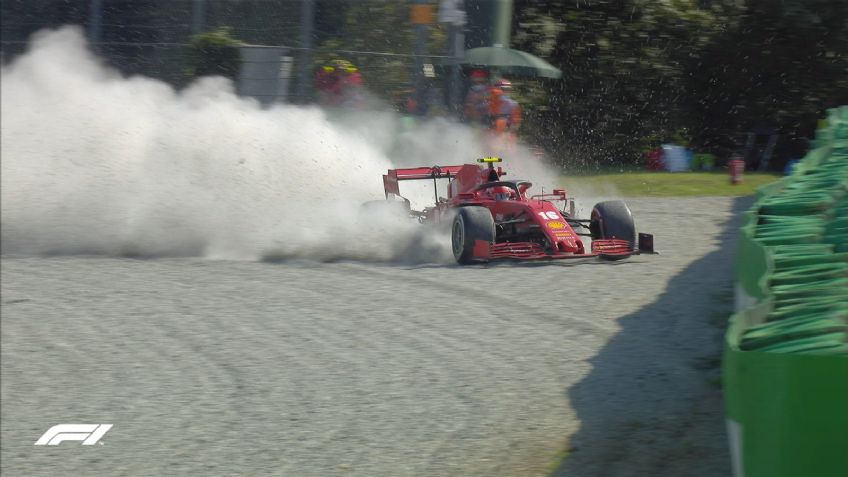 VIDEO: Brutal accidente de Charles Leclerc completa desastre de Ferrari en Monza