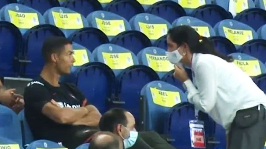 Cristiano Ronaldo recibe fuerte regaño por no usar cubrebocas (VIDEO)