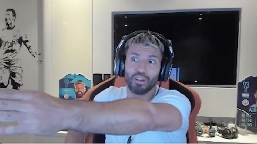 El enojo del Kun Agüero tras ser eliminado de un videojuego