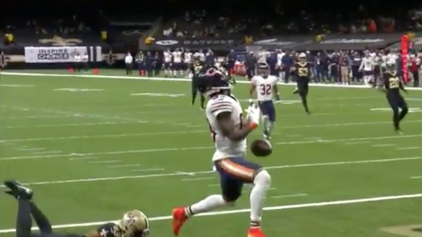 NFL: El insólito error de Javon Wims en el Bears vs Saints (VIDEO)