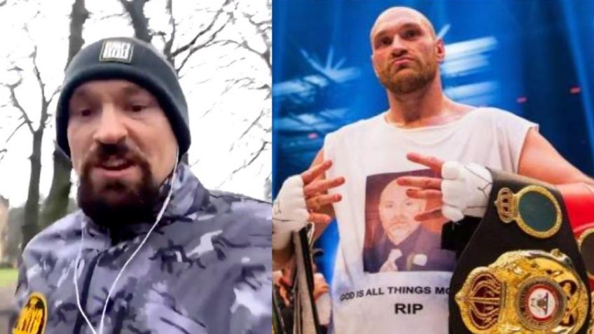Tyson Fury entrena sobre la nieve para enfrentar a Anthony Joshua (VIDEO)
