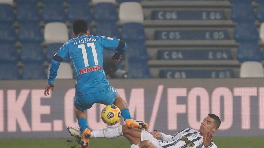 Cristiano Ronaldo y la Juventus superan 2-0 al Napoli del Chucky Lozano