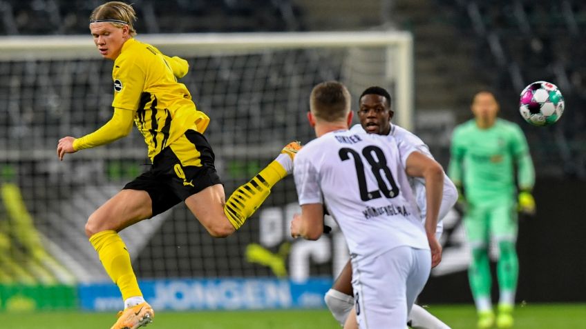 Golazo de ‘cascarita’ de Haaland en derrota del Borussia Dortmund (VIDEO)