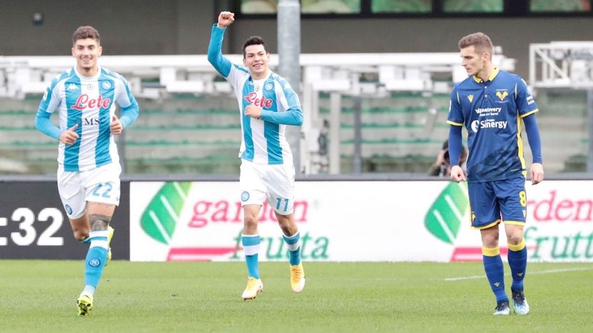 ¡Ni 10 segundos! Chucky Lozano amanece con GOL para Napoli ante Hellas Verona (VIDEO)
