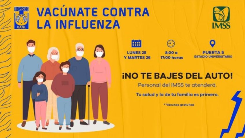 Tigres apoyará al IMSS en campaña de vacunación contra la influenza