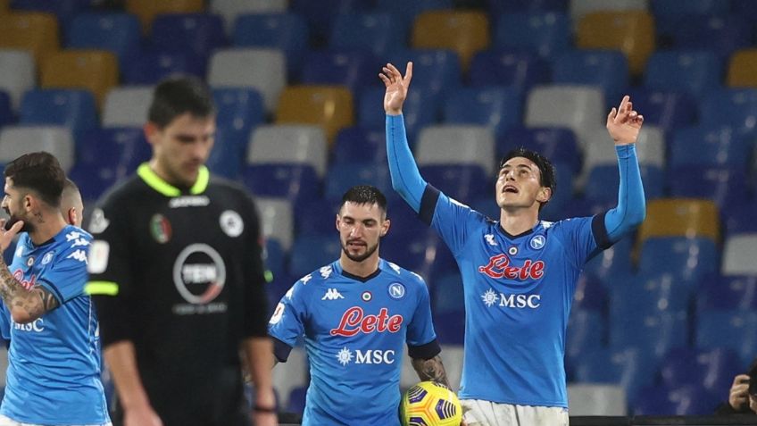 Con gol de Chucky Lozano, Napoli aplasta 4-2 al Spezia en la Copa Italia