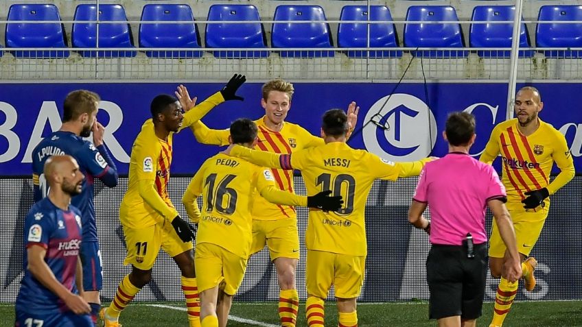 Messi celebra 500 partidos y resuelve triunfo del Barcelona 0-1 sobre el Huesca