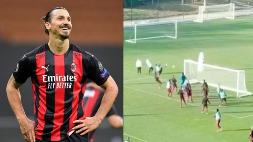 Zlatan Ibrahimovic y un gol estilo ninja en entrenamiento del Milan (VIDEO)